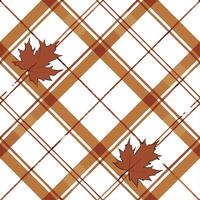 Cozy autumn plaid seamless tile pattern with warm hues and classic tartan design concept as Warm hues and classic tartan plaid create a cozy autumn plaid seamless tile pattern perf Dynamic vector