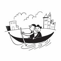 Couple on a romantic gondola ride in Venice concept as A couple enjoys a romantic gondola ride through the canals of Venice capturing the charm and beauty of this iconic city Perf Dynamic vector