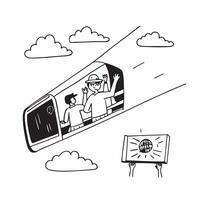 Couple enjoying a scenic train journey concept as High resolution image of a couple enjoying a scenic train journey to escape the heat capturing comfort adventure and breathtaking Dynamic vector