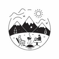 Couple enjoying a snowy mountain getaway concept as A couple enjoys a snowy mountain getaway skiing and relaxing in a cozy cabin capturing the essence of a winter wonderland vacati Dynamic Set 2 vector