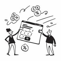 Couple calculating retirement savings concept as High resolution image of a couple calculating their retirement savings with a glossy backdrop emphasizing the importance of careful Dynamic Set 2 vector