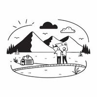 Couple enjoying a cool evening by the lakeside concept as High resolution image of a couple enjoying a cool evening by the lakeside to escape the heat highlighting romance relaxati Dynamic vector
