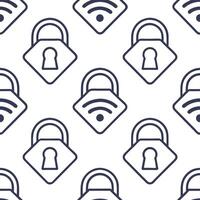 Contemporary seamless pattern with integrated cyber elements and digital network symbols arranged in elegant tiled format with isolated whitebalance for tech aesthetics concept as Dynamic vector