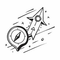 Compass and map symbol with space for text on a blue background concept as A sleek compass and map symbol with ample space for text on a blue background suitable for illustrating n Dynamic vector