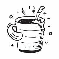 Coffee cup illustration with space for text and icons on a white background concept as A versatile coffee cup illustration featuring space for both text and icons on a clean white Dynamic vector