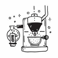 Coffee brewing equipment concept as High resolution image of coffee brewing equipment with a glossy backdrop highlighting the tools and techniques used in coffee preparation in Ph Dynamic Set 2 vector