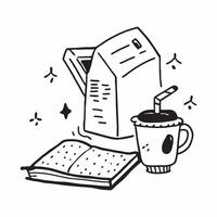 Coffee and book pairing concept as High resolution image of a coffee and book pairing with a glossy backdrop capturing the cozy and relaxing experience of enjoying coffee while rea Dynamic Set 2 vector