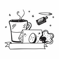 Coffee and baking concept as High resolution image of coffee and baking with a glossy backdrop highlighting the delicious combination of freshly baked goods with coffee in Photo S Dynamic vector