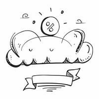 Cloud service symbol with copy space for project planning concept as An artistic rendering of a cloud service symbol with spacious copy space suitable for project planning goal set Dynamic Set 9 vector