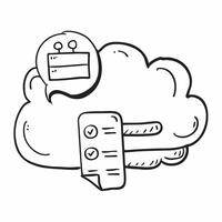 Cloud service symbol with copy space for project planning concept as An artistic rendering of a cloud service symbol with spacious copy space suitable for project planning goal set Dynamic Set 4 vector