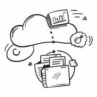 Cloud service symbol with copy space for project planning concept as An artistic rendering of a cloud service symbol with spacious copy space suitable for project planning goal set Dynamic Set 5 vector