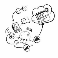 Cloud service illustration with space for text and graphics concept as An illustrative cloud service design featuring ample space for both text and graphics perfect for illustratin Dynamic vector