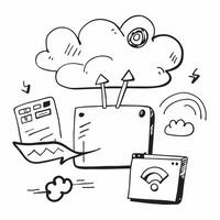 Cloud service illustration with copy space for business reports concept as A visually appealing cloud service illustration with copy space designed to enhance business reports and Dynamic vector