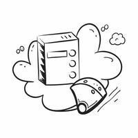 Cloud service icon with copy space on white background concept as A illustration of a cloud service icon with ample copy space on a white background perfect for technology a Dynamic vector