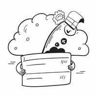 Cloud service illustration with blank area for customizable text concept as A creative depiction of a cloud service illustration featuring a blank area for customizable text ideal Dynamic vector