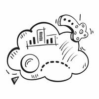 Cloud service icon with space for text and graphics on a blue background concept as A modern cloud service icon design featuring space for both text and graphics on a blue backgrou Dynamic Set 2 vector