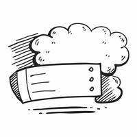 Cloud service icon with blank space for custom branding concept as A customizable cloud service icon with blank space for adding custom branding elements making it suitable for a v Dynamic vector
