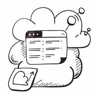 Cloud service icon with space for text and graphics on a blue background concept as A modern cloud service icon design featuring space for both text and graphics on a blue backgrou Dynamic Set 3 vector