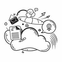 Cloud service icon with ample space for text and graphics concept as An iconographic cloud service design offering ample space for both text and graphics perfect for illustrating c Dynamic vector
