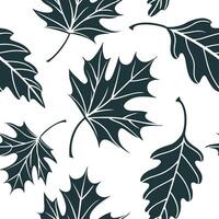 Classic summer leaves seamless pattern with oak and maple leaves for traditional summer aesthetics concept as Traditional oak and maple leaves arranged seamlessly for a classic and Dynamic vector