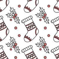 Christmas stockings seamless tile pattern with festive patterns and holiday motifs for cozy decor concept as Festive patterns and holiday motifs arranged seamlessly to create cozy Dynamic vector
