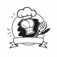 Chef double exposure with kitchen tools concept as A chefs profile combined with kitchen tools symbolizing culinary responsibility and creativity Ideal for culinary arts and food Dynamic vector