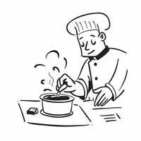 Chef preparing a gourmet dish in a high end kitchen concept as A chef meticulously prepares a gourmet dish in a high end kitchen showcasing culinary skill and precision Ideal for Dynamic vector