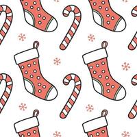 Charming Christmas stockings and candy canes seamless tile pattern with festive flair concept as Festive flair with charming Christmas stockings and candy canes create seamless til Dynamic vector