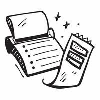 Cash register and receipt icon with blank area for customizable text concept as A creative depiction of a cash register and receipt icon featuring a blank area for customizable tex Dynamic vector