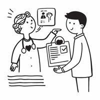 Cardiologist performing a heart check up on a patient concept as A cardiologist performs a heart check up on a patient showcasing expertise and care Ideal for cardiology and healt Dynamic vector