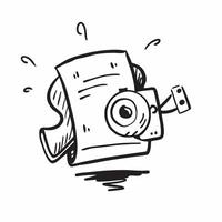 Camera icon with copy space on a white background concept as A image of a camera icon with generous copy space on a white background ideal for travel and photography themed Dynamic vector