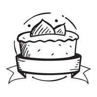 Cake icon with copy space on a white background concept as A image of a cake icon with generous copy space on a white background ideal for celebration and retirement themed Dynamic vector
