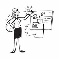 Businesswoman giving a successful presentation concept as High resolution image of a businesswoman giving a successful presentation highlighting confidence communication skills and Dynamic vector