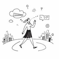 Businesswoman taking a stroll in a city park concept as High resolution image of a businesswoman taking a stroll in a city park highlighting the benefits of physical activity and r Dynamic vector