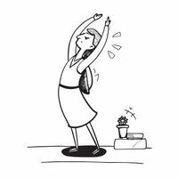Businesswoman practicing yoga during a break concept as High resolution image of a businesswoman practicing yoga during a break emphasizing the importance of physical activity and Dynamic vector