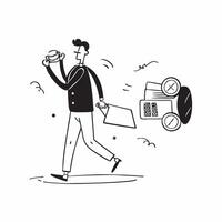 Businessman taking a leisurely walk after work concept as High resolution image of a businessman taking a leisurely walk after work capturing the essence of physical activity and r Dynamic Set 2 vector