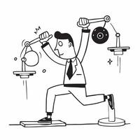 Businessman enjoying a workout at a gym after work concept as High resolution image of a businessman enjoying a workout at a gym after work capturing the balance between physical f Dynamic vector