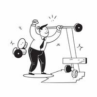 Businessman enjoying a workout at a gym after work concept as High resolution image of a businessman enjoying a workout at a gym after work capturing the balance between physical f Dynamic Set 2 vector
