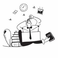 Businessman relaxing with a book after work concept as High resolution image of a businessman relaxing with a book after work highlighting the importance of leisure and personal ti Dynamic Set 2 vector