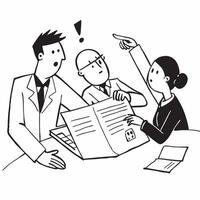 Business team reviewing emergency plans concept as High resolution image of a business team reviewing emergency plans with a tense atmosphere emphasizing the importance of preparat Dynamic Set 2 vector