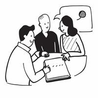 Business team having a meeting in a modern office concept as A illustration of a business team having a meeting in a modern office using a 3 color tone to highlight professi Dynamic vector