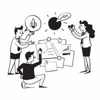 Business team in a brainstorming session during a crisis concept as High resolution image of a business team in a brainstorming session during a crisis capturing the urgency and cr Dynamic Set 2 vector