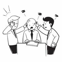 Business team experiencing a crisis concept as High resolution image of a business team experiencing a crisis with a tense atmosphere highlighting the stress and urgency of the sit Dynamic Set 2 vector
