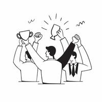 Business team celebrating a successful project completion concept as High resolution image of a business team celebrating the successful completion of a project highlighting teamwo Dynamic Set 2 vector