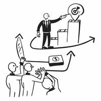 Business leader mentoring employees concept as A business leader mentoring employees representing high performance strategic growth and the importance of leadership in business dev Dynamic Set 2 vector