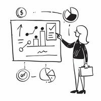 Business mentor with financial charts concept as A business mentors profile blended with financial charts representing management coaching and financial planning Ideal for financi Dynamic vector