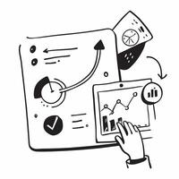Business dashboard illustration with copy space for business reports concept as A visually appealing business dashboard illustration with copy space designed to enhance business re Dynamic Set 5 vector