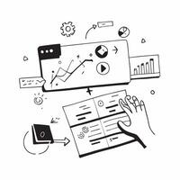 Business dashboard illustration with copy space for business reports concept as A visually appealing business dashboard illustration with copy space designed to enhance business re Dynamic Set 4 vector