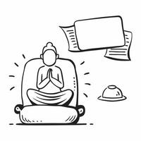 Buddha statue and meditation cushion icon with blank space for custom branding concept as A customizable Buddha statue and meditation cushion icon with blank space for adding custo Dynamic vector