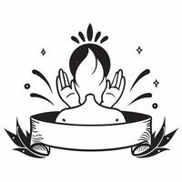 Buddha silhouette and lotus icon with blank area for personalized messages concept as A customizable Buddha silhouette and lotus icon featuring a blank area for adding personalized Dynamic vector